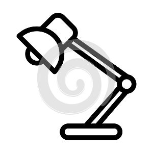 Desk Lamp Vector Thick Line Icon For Personal And Commercial Use