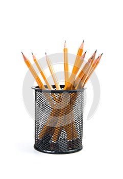 Desk organiser with pencils