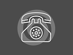 Desk phone vector icon sign symbol