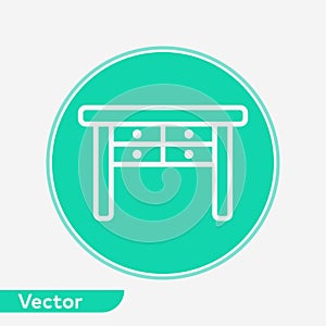 Desk vector icon sign symbol