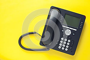 Deskphone, office and business concept.