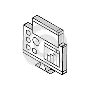desktop applications isometric icon vector illustration