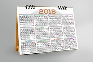 Desktop Calendar Design 2018