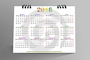 Desktop Calendar Design 2018