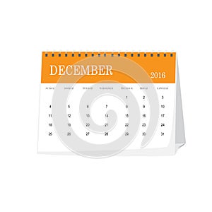 Desktop calendar 2016.