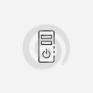 Desktop case vector icon sign symbol
