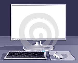 Desktop computer with blank screen