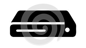 Desktop Computer Case Icon, PC Computing Device, vector design Generative AI