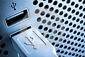 Desktop computer connection port