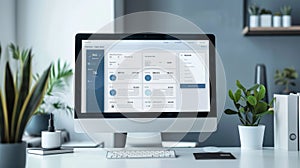 The modern office workspace.AI generated image