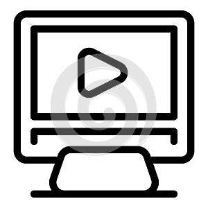 Desktop computer displaying video player interface for online streaming and multimedia content