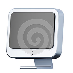 Desktop computer high quality 3d render illustration icon.