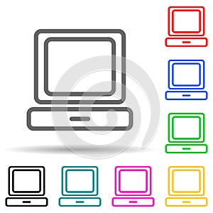 desktop computer icon. Element of simple icon for websites, web design, mobile app, info graphics. Thick line icon for website