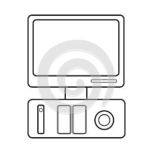 Desktop computer icon image