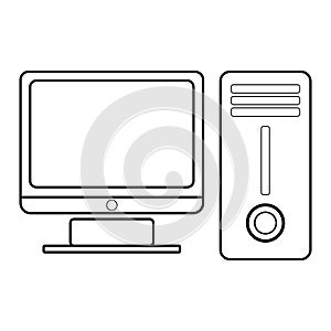 Desktop computer icon image