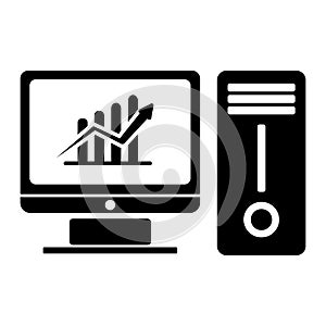 Desktop computer icon image