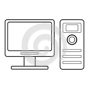 Desktop computer icon image