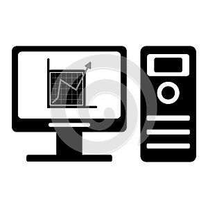 Desktop computer icon image