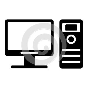 Desktop computer icon image