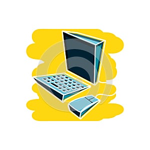 desktop computer isolated icon vector ilustration