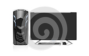 Desktop computer isolated. photo