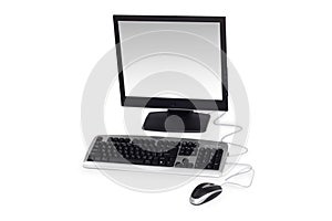 Desktop computer isolated on the white background