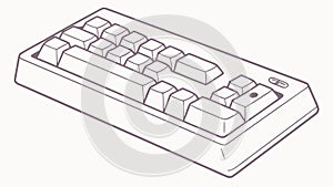 Desktop Computer Keyboard, Typing Input Device Icon, vector design Generative AI