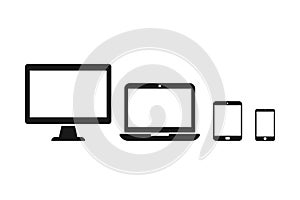 Desktop computer , laptop, tablet and Smartphone