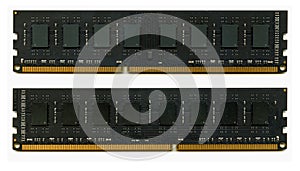 Desktop computer memory. DIMM DDR4 memory modules