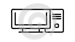 Desktop Computer Monitor Icon Vector Design for Technology, vector design Generative AI