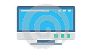 Desktop Computer Monitor, Workstation Display, vector design Generative AI