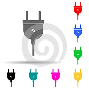 desktop computer multi color style icon. Simple thin line, outline vector of web icons for ui and ux, website or mobile