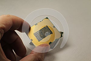 Desktop computer processor, cpu close-up