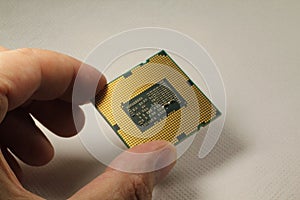 Desktop computer processor, cpu close-up