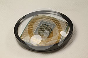 Desktop computer processor, cpu close-up