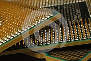 Desktop computer processor, cpu close-up