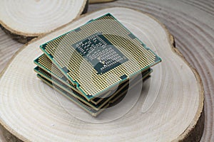 Desktop computer processor, cpu close-up