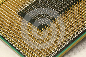 Desktop computer processor, cpu close-up