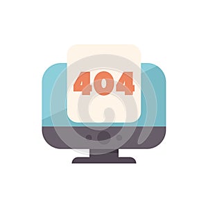 Desktop computer showing 404 error message on screen