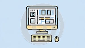 Desktop Computer System, Keyboard, Mouse, User Interface Design