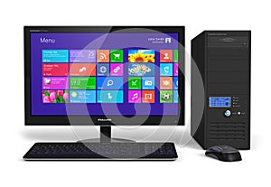 Desktop computer with touchscreen interface