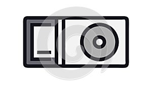 Desktop Computer Tower CPU System Icon, vector design Generative AI
