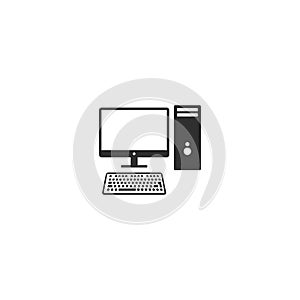 Desktop computer workstation vector 2