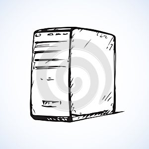 desktop cpu. Vector drawing