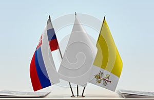 Flags of Slovakia and Vatican City