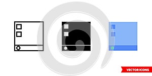 Desktop icon of 3 types. Isolated vector sign symbol.