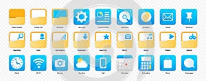 Desktop icon pack style application, Vector illustration