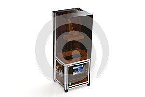 Desktop jewelry 3d printer for printing small jewelry. 3d render