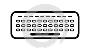Desktop Keyboard Icon for Typing and Data Entry, vector design Generative AI