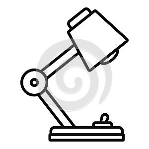 Desktop lamp icon, outline style